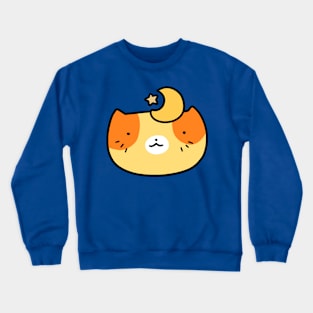 Star and Moon Cat Face Crewneck Sweatshirt